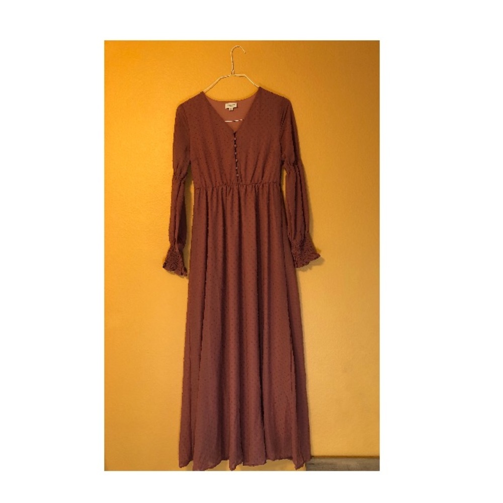 Pink/Mauve Long Sleeve Dress
